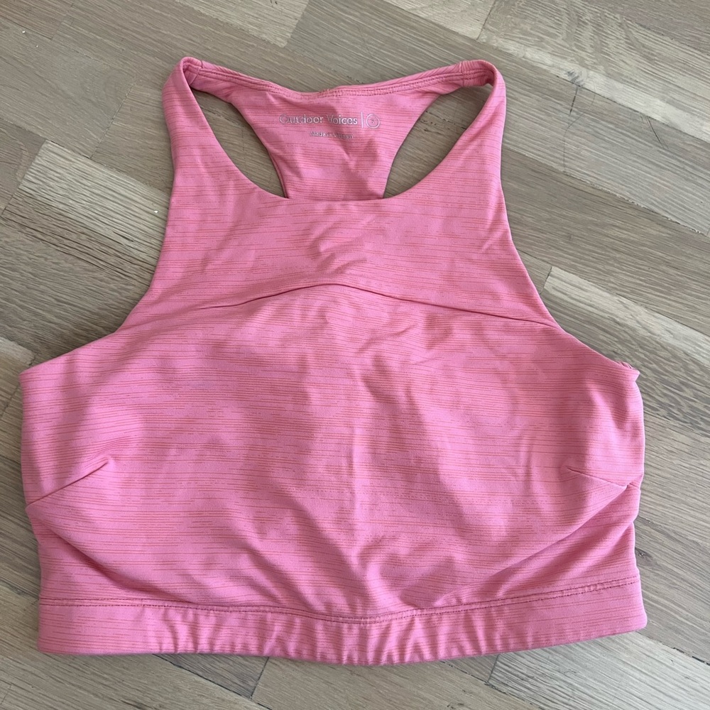 COPY - Outdoor Voices Pink Sports Bra Cropped Tank